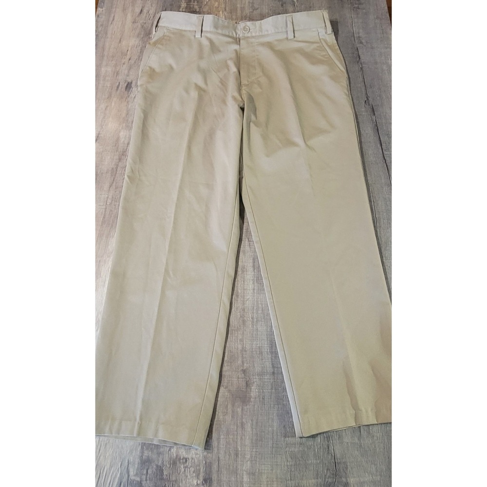 Adidas  Mens 34x30 Beige Straight Leg‎ Performance Tech Golf Chino Pants Euc